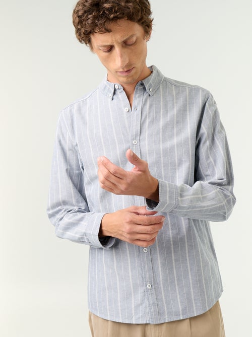 Camicia a righe con colletto button-down - Kiabi