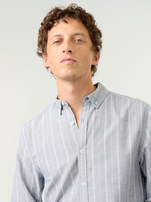 Camicia a righe con colletto button-down - Kiabi