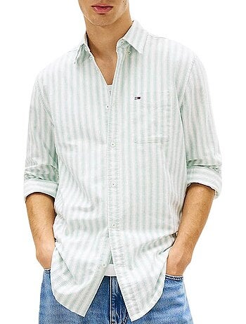 Camicia a righe regolare uomo tommy hilfiger