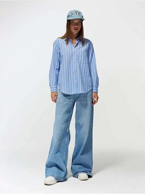 Camicia a righe dalla vestibilità relaxed mixray - Kiabi Camicia a righe dalla vestibilità relaxed mixray - Kiabi