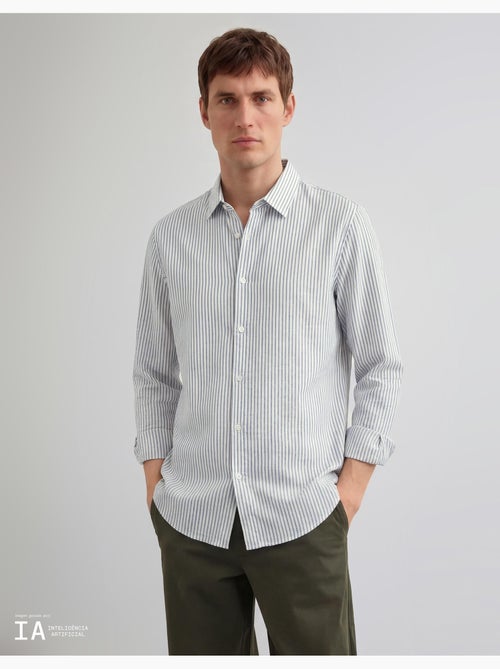 Camicia a righe di lino, MO Fashion - Kiabi