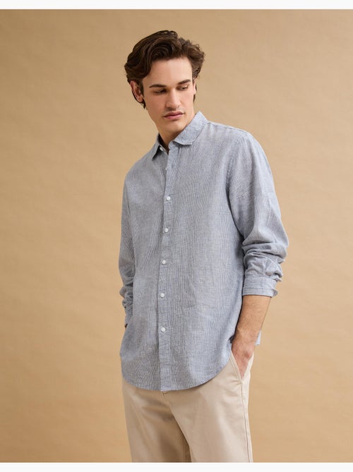 Camicia a righe di lino, MO Fashion - Kiabi