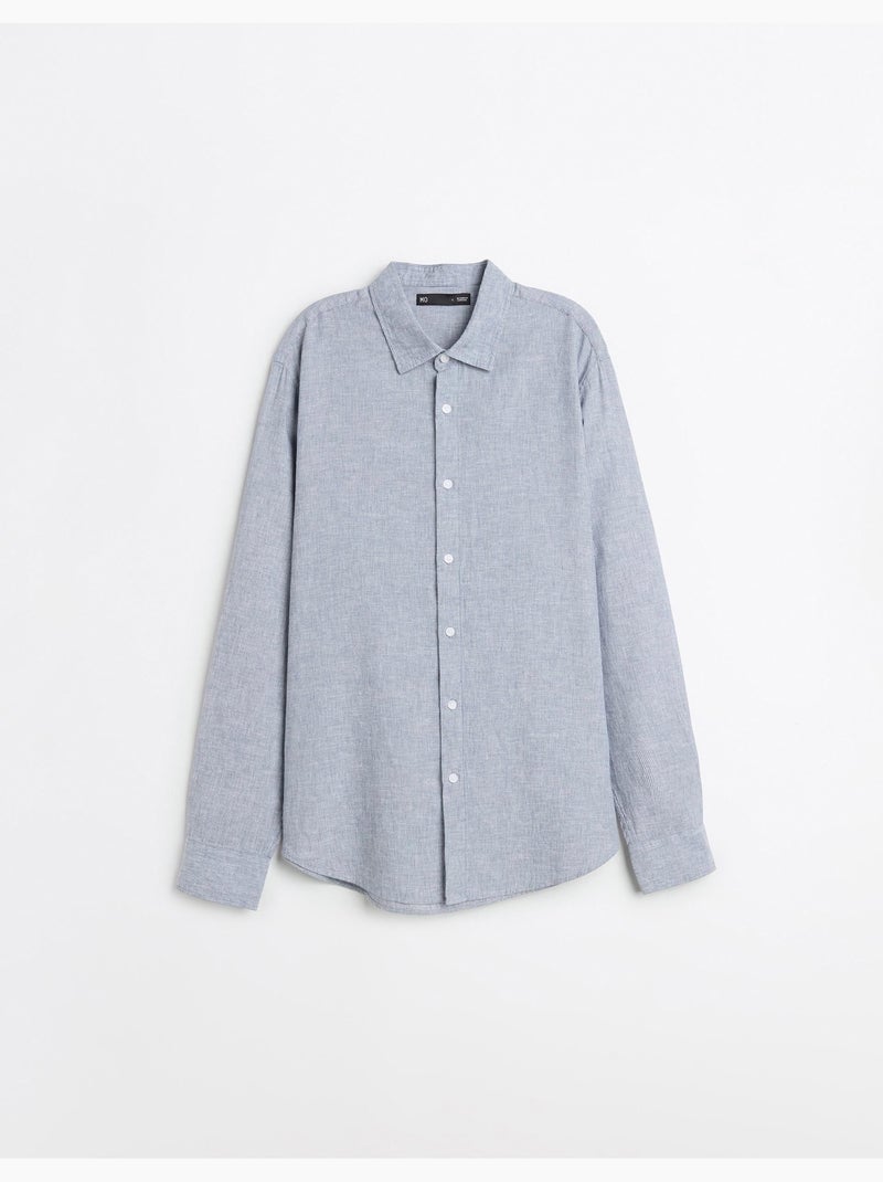 Camicia a righe di lino, MO Fashion Blu - Kiabi