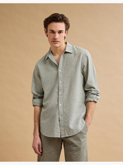 Camicia a righe di lino, MO Fashion - Kiabi