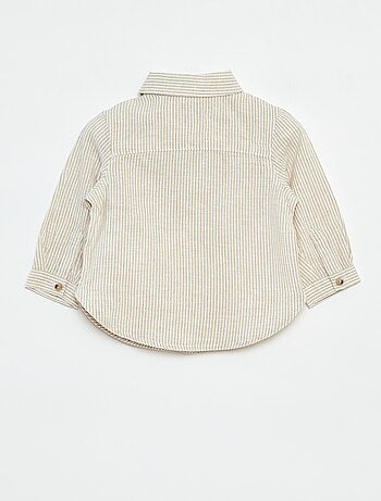 Camicia a righe in chambray