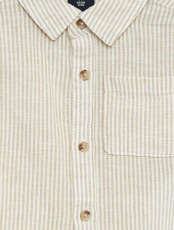 Camicia a righe in chambray