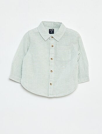 Camicia a righe in chambray