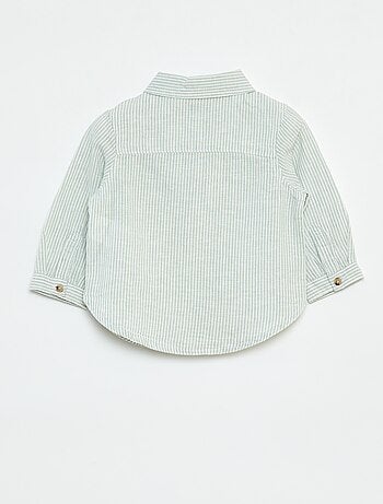 Camicia a righe in chambray