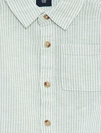 Camicia a righe in chambray