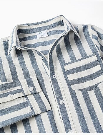 Camicia a righe in cotone e lino You&Me