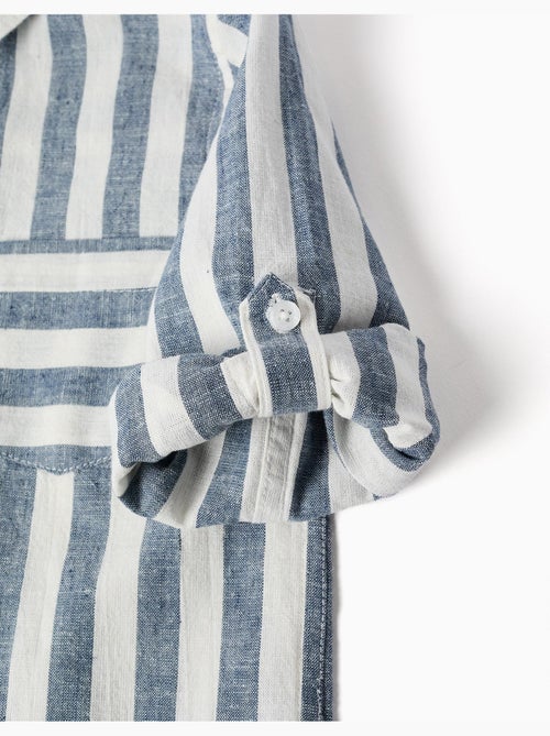 Camicia a righe in cotone e lino You&Me - Kiabi