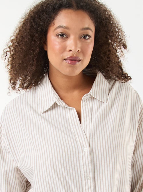 Camicia a righe in cotone oxford - Kiabi