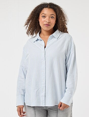 Camicia a righe in cotone oxford