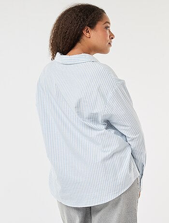 Camicia a righe in cotone oxford
