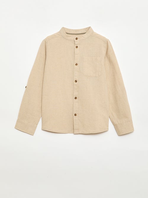 Camicia a righe in misto lino - Kiabi