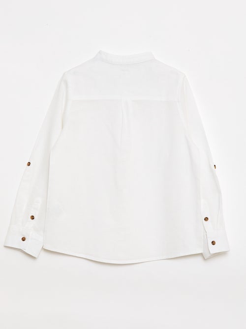 Camicia a righe in misto lino - Kiabi Camicia a righe in misto lino - Kiabi