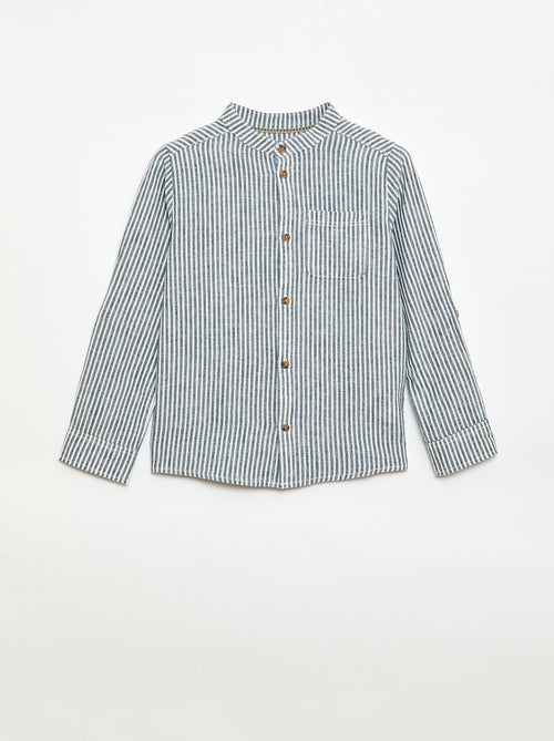 Camicia a righe in misto lino - Kiabi