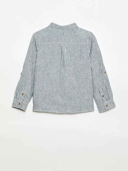 Camicia a righe in misto lino - Kiabi