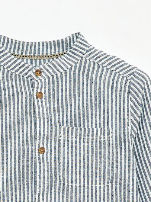 Camicia a righe in misto lino - Kiabi