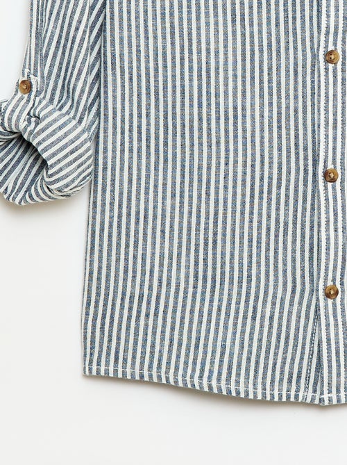 Camicia a righe in misto lino - Kiabi