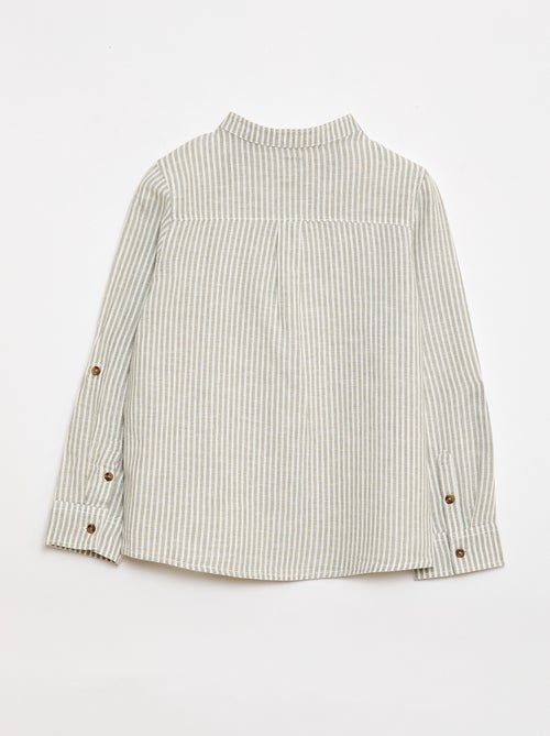 Camicia a righe in misto lino - Kiabi Camicia a righe in misto lino - Kiabi