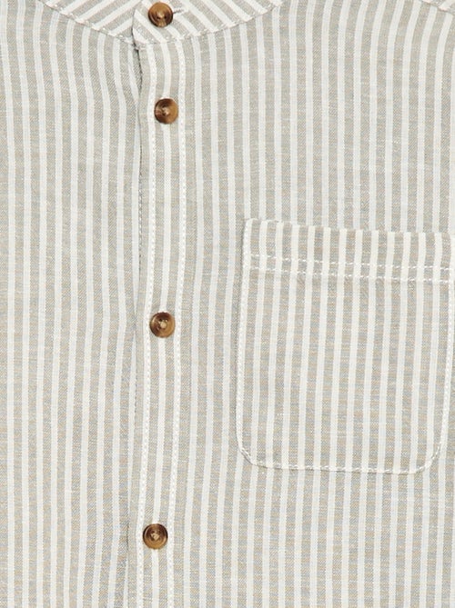 Camicia a righe in misto lino - Kiabi Camicia a righe in misto lino - Kiabi