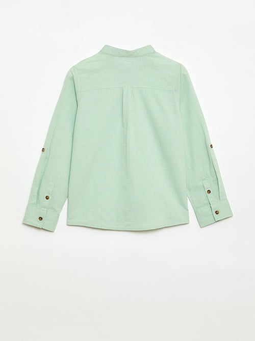 Camicia a righe in misto lino - Kiabi