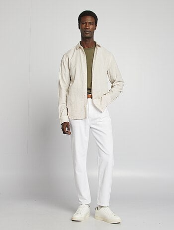 Camicia a righe in seersucker
