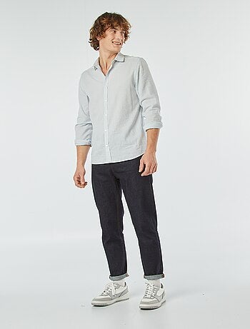 Camicia a righe in seersucker