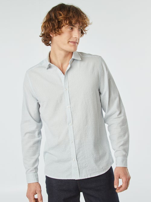 Camicia a righe in seersucker - Kiabi
