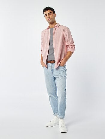 Camicia a righe in seersucker