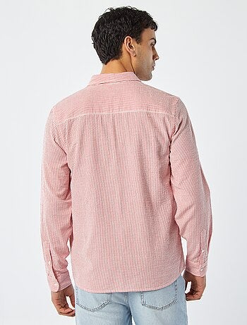 Camicia a righe in seersucker