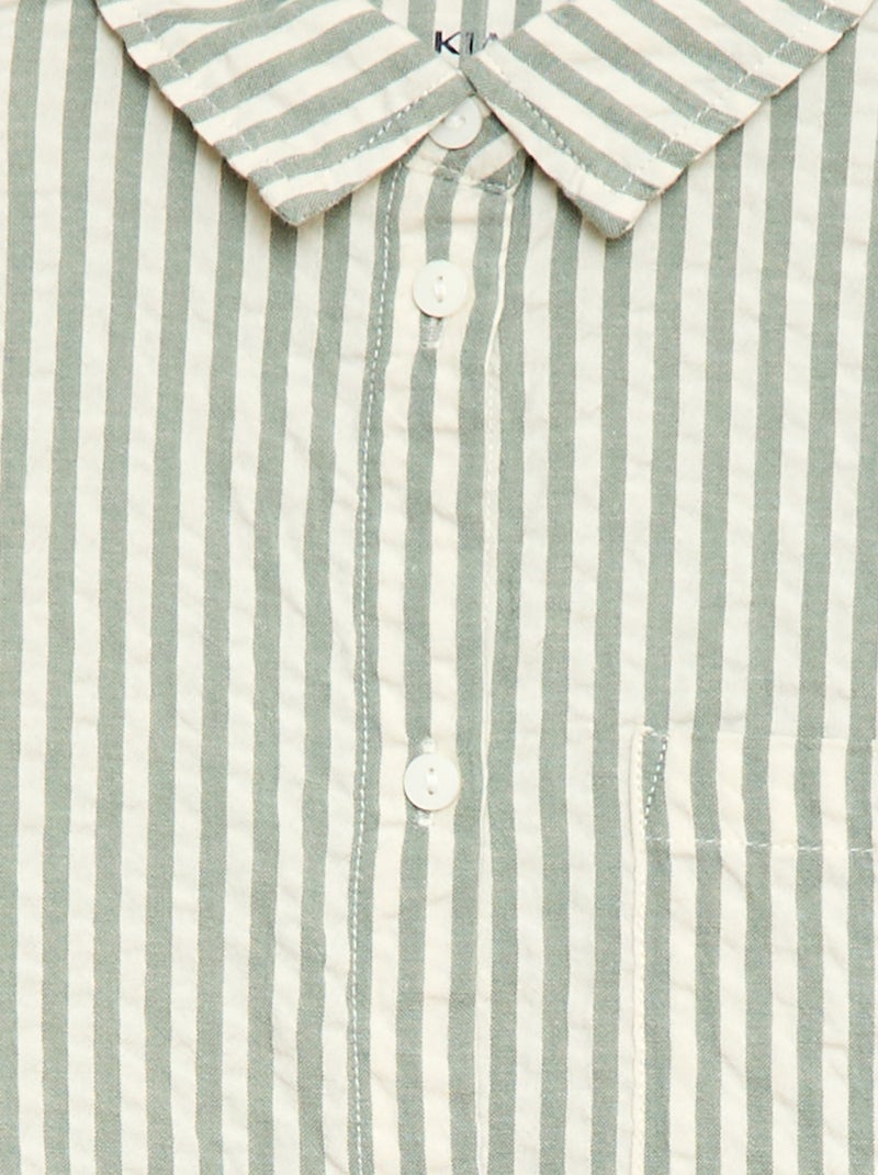Camicia a righe Kaki - Kiabi
