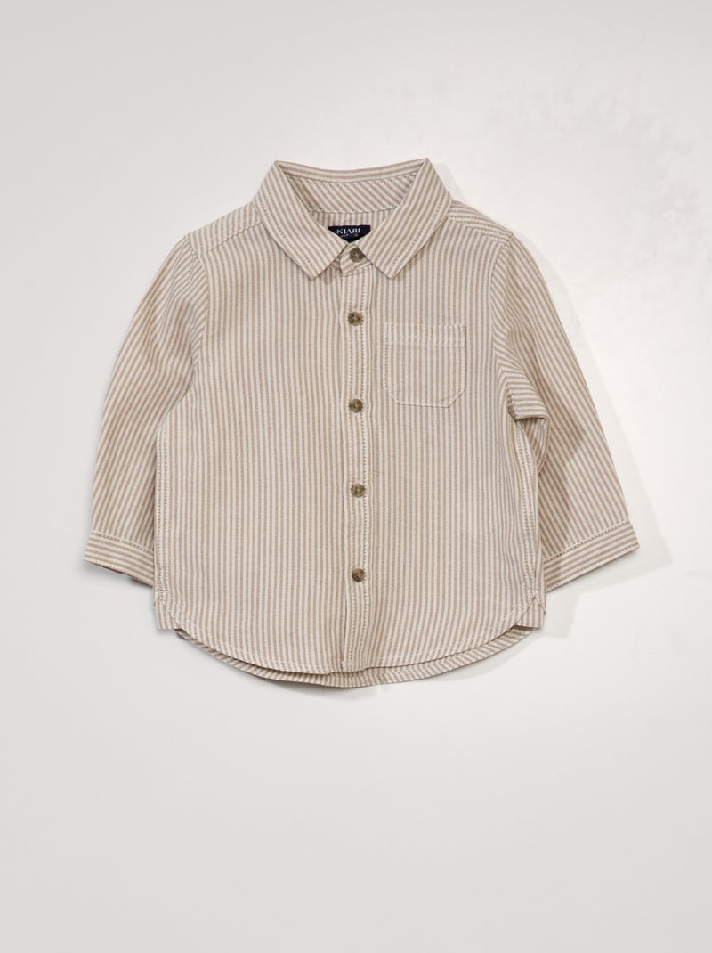 Camicia a righe MARRONE - Kiabi