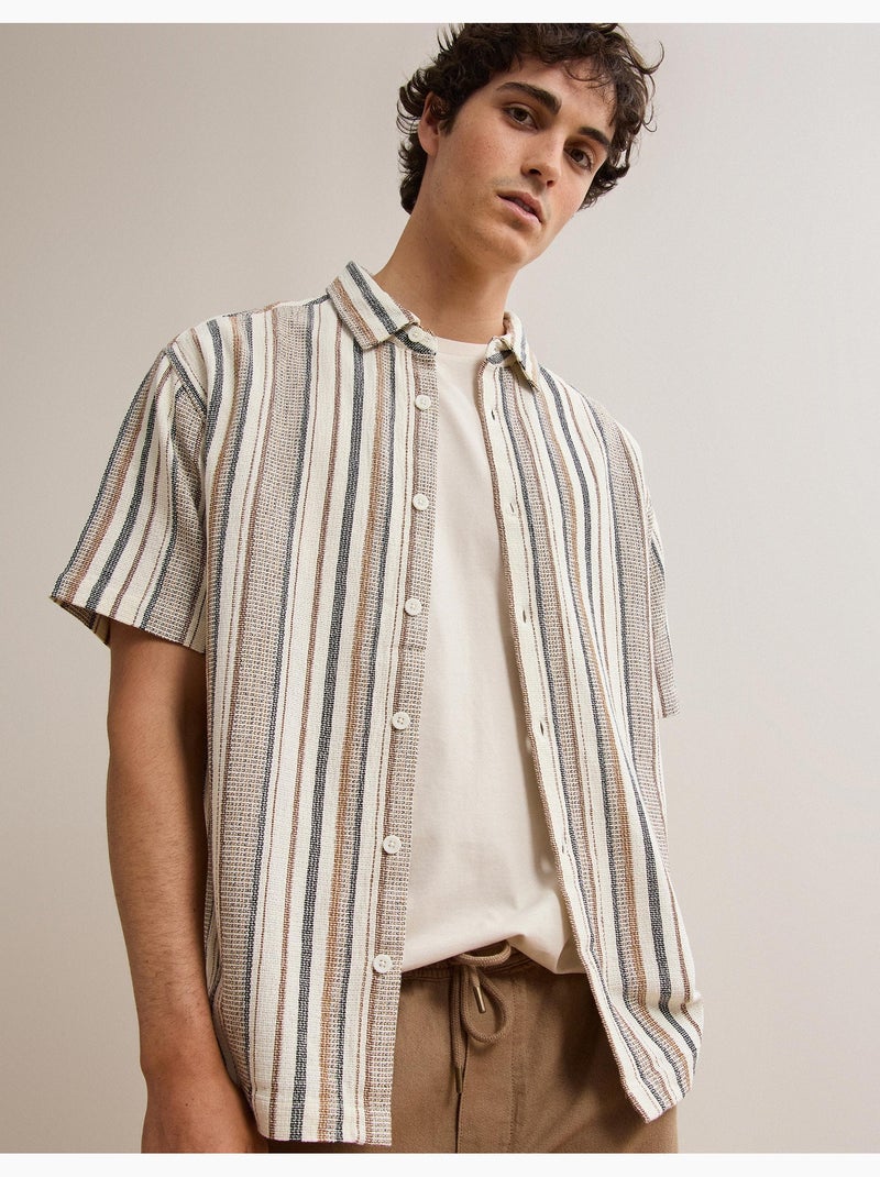 Camicia a righe, MO Fashion Beige - Kiabi