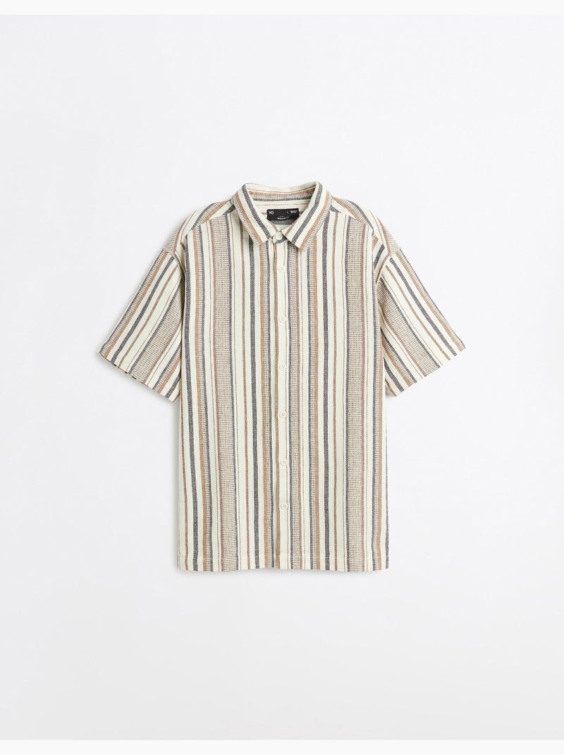 Camicia a righe, MO Fashion Beige - Kiabi