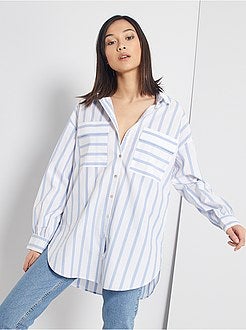 Camicia a righe n puro cotone - Kiabi