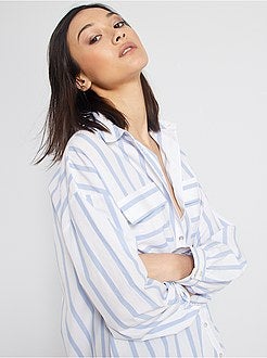 Camicia a righe n puro cotone - Kiabi