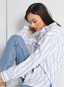 Camicia a righe n puro cotone - Kiabi