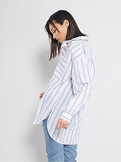 Camicia a righe n puro cotone - Kiabi