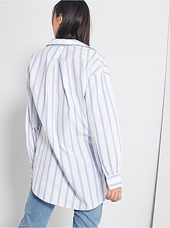 Camicia a righe n puro cotone - Kiabi