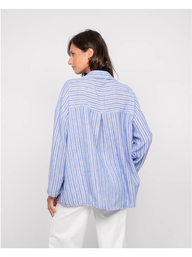 Camicia a righe OMANE Blu - Kiabi
