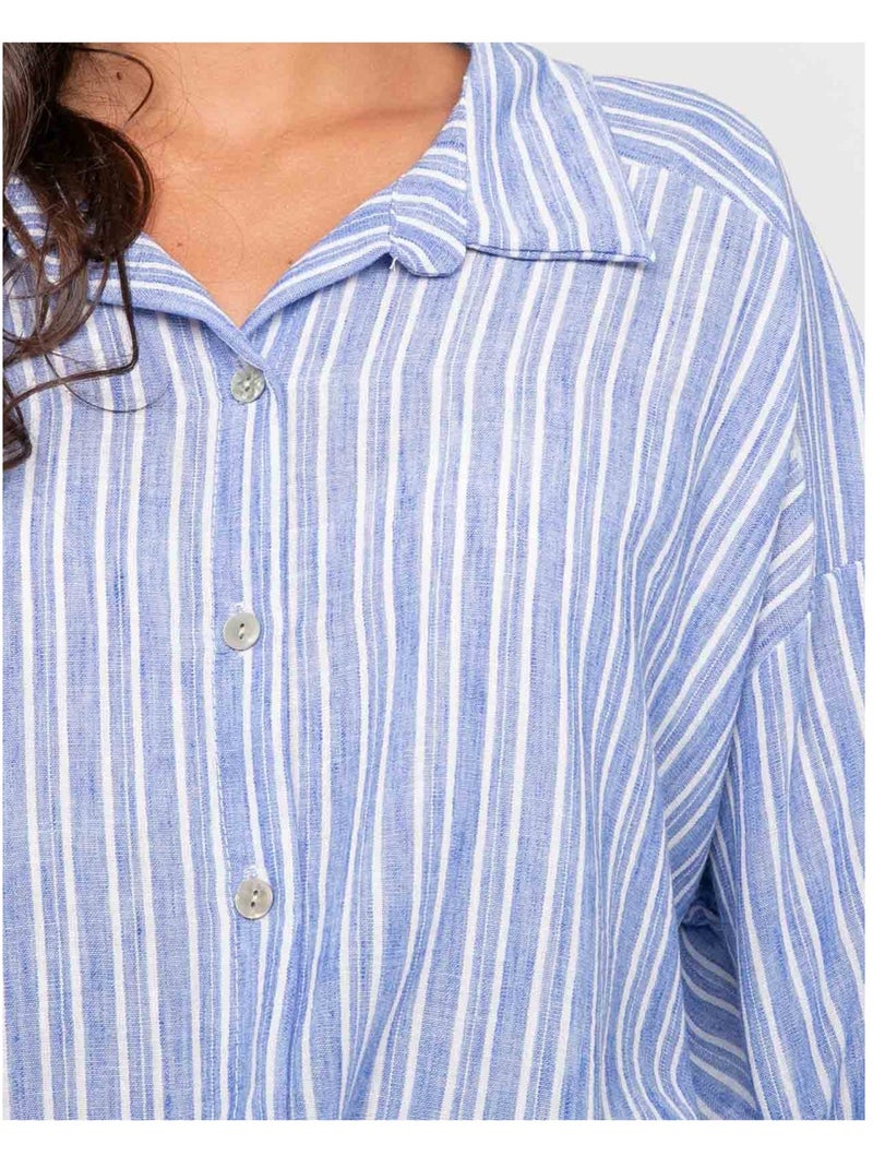 Camicia a righe OMANE Blu - Kiabi