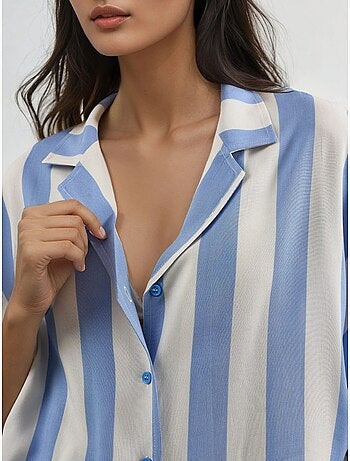 Camicia a righe relaxed fit con abbottonatura busem