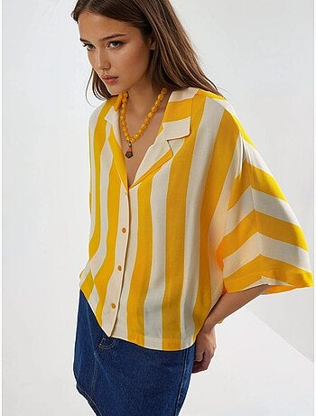 Camicia a righe relaxed fit con abbottonatura busem