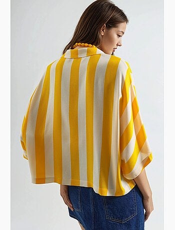 Camicia a righe relaxed fit con abbottonatura busem