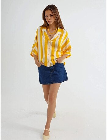 Camicia a righe relaxed fit con abbottonatura busem