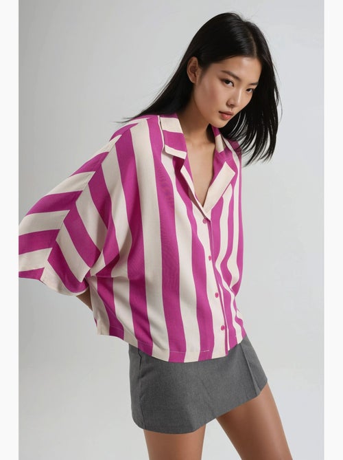 Camicia a righe relaxed fit con abbottonatura busem - Kiabi