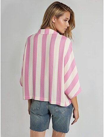 Camicia a righe relaxed fit con abbottonatura busem