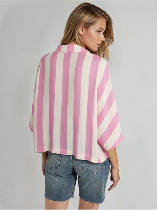 Camicia a righe relaxed fit con abbottonatura busem - Kiabi Camicia a righe relaxed fit con abbottonatura busem - Kiabi